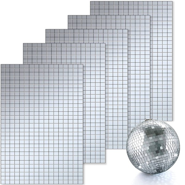 3600 Pieces Mirrors Mosaic Tiles Disco Ball Mirror Tiles Self-Adhesive