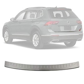 OMAC Chrome Rear Bumper Guard Fits Volkswagen Tiguan 2018-2022 Trunk Sill Protector Steel | Stainless Steel Chrome Sill Cover Trim Protector