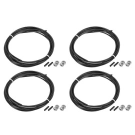LUMLLSAJI Speed Jump Ropes Replacement Cables - 4 Pcs Profession Skipping Steels W Replacements Specifically for High-Speed Jump Ropes - 10Ft 2.5-mm - Black