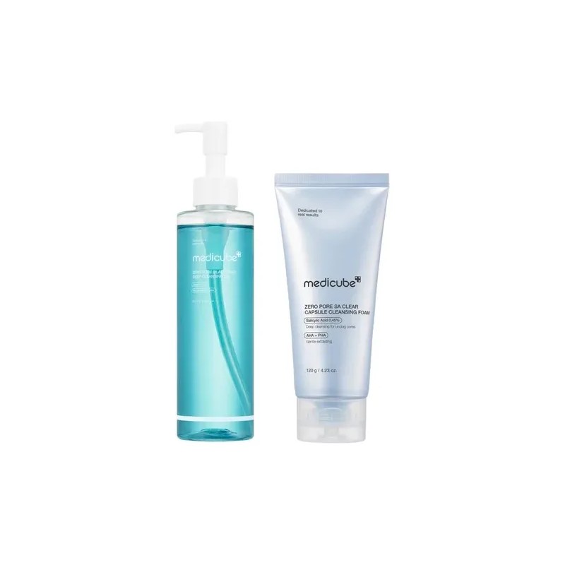 Kit Doble Limpieza Facial Medicube Zero Pore Ácido Salicílic