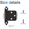 INCREWAY 1 Pairs Overlay Cabinet Hinge with Screws, Self-Closing Decorative,Face