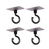 X-SHIYUN 4 Pack 360°Rotating Ceiling Adhesive Hook，Wall Adhesive Hooks，Waterproof Bathroom