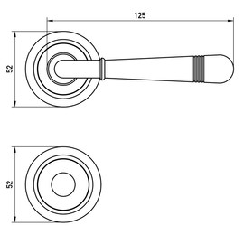 Beschläge Hamburg Door Handles Emily ART 70-07Z MMN Door Fitting, Matt Nickel-Plated