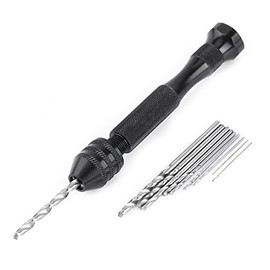 Juego de Brocas de Mano Espreas Gas Mini Pin Vise Juego de Brocas Helicoidales de Mano Microbrocas de Acero de Alta Velocidad