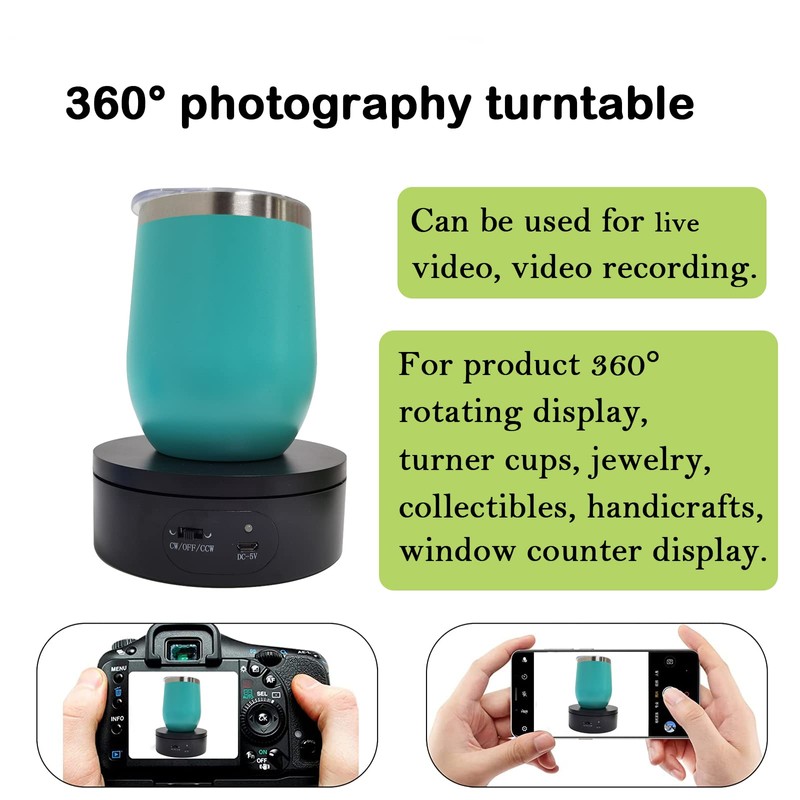 YVV Motorized Rotating Display Stand,Turner Cup Platform for Epoxy Glitter
