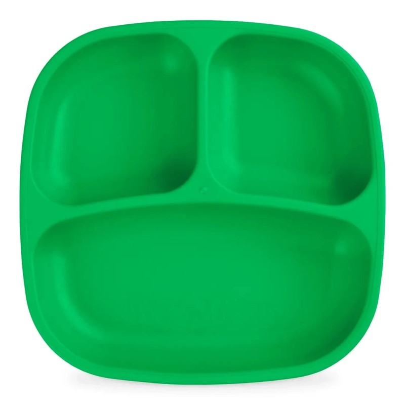 Re-Play Divided Plate Single, Lime Green