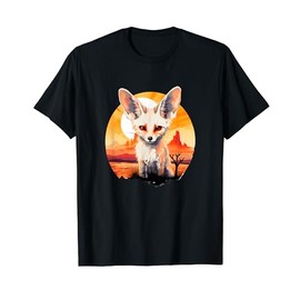 Watercolor Sunset Fennec Fox T-Shirt