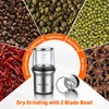 Secura Coffee Grinder Electric, Spice Grinder, Dual Glass Bowls for