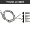 Endoto Shoelaces for Hey Dude Elastic Strings Replacement Laces Shoes(Color:Grey,Size:19Inch)