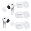 Replacement Ear Tips Compatible with AirPods Pro 3 (3 Pairs,S/M/L,Clear)