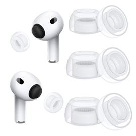 Replacement Ear Tips Compatible with AirPods Pro 3 (3 Pairs,S/M/L,Clear)