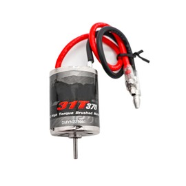 Brushed Motor 370 Stainless Steel Brushed Motor 31T Replacement for Axial SCX24  Wltoys HSP 1/18 1/16 Remote Control Car Bullet Plug