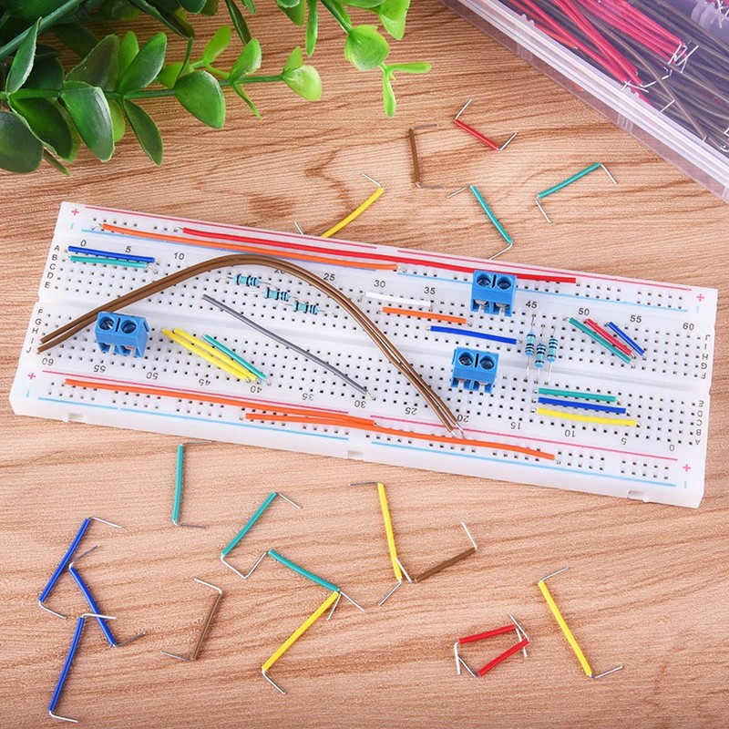 RUIZHI 840 Pieces Pre-Molded Breadboard Jumper Wire Kit 14 Length