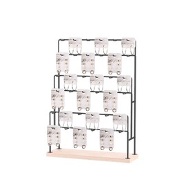 Adugay Earring Holder Organizer,Jewelry Card Vendor Booth Display Stand,Keychain Vendors Event Retail Display Rack,Earring Storage Stand in Market and Stores (Black)