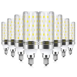 E12 LED Bulb, 4000K Nature White Light Bulbs, 16W 1500LM Led Corn Bulb, 120W Incandescent Bulb Equivalent, Non-Dimmable LED Corn Light for Office Home Lighting (8 Pack)