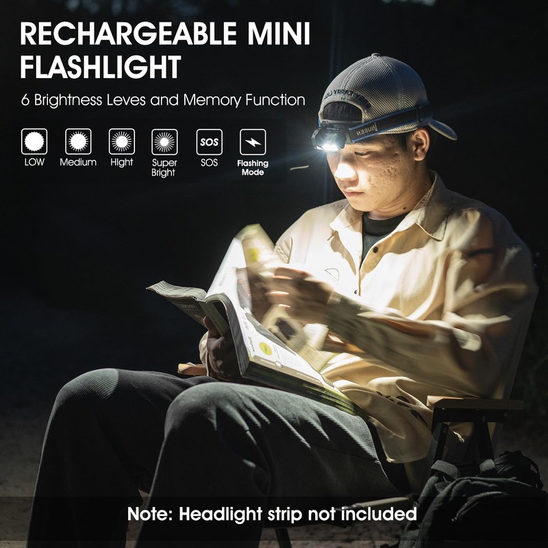 WUBEN E7 Mini linterna recargable de 1800 lúmenes con imán