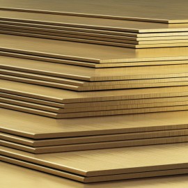 Unbranded Brass Sheet Stock 14 Gauge Mill Finish, Metal Sheet, Metalworking, Metal Strip - 3" x 12" - Qty 1