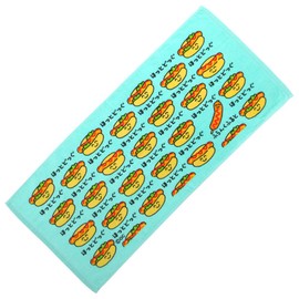 Face Towel [Hot Dog-san] Printed Long Towel Okaki Series