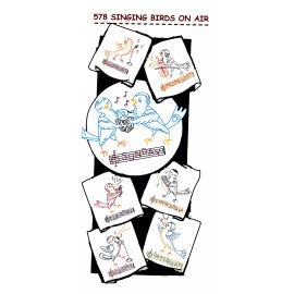 578 Hand Embroidery  Singing Birds on the Air Motifs Iron-on Transfers  pattern