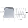 TeamFar Toaster Oven Tray and Rack Set, 9.3’’ x 7’’