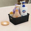 CadineUS 6-pack Black Woven Plastic Storage Baskets Organizing Bins