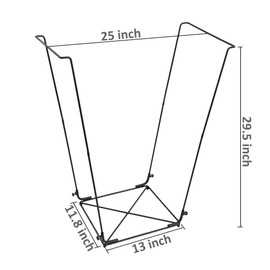 AimGrowth 2PCS Trash Bag Holder Outdoor Leaf Bag Support Stand with 15 PCS 39 Gallon trash bags | Metal Garbage Bag Frame Holder for 30-45 Gallons Bags for Camping, Leaves, Gardening Parties