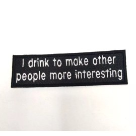 Funny Drinking Patch Embroidered USA Seller Gift for him or her