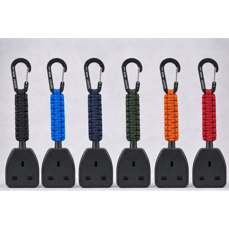 Socket Tester Holder with Paracord and Carabiner Clip, Multi-Colour, for