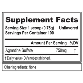 Evlution Agmatine Sulfate Nitric Oxide Powder Nutrition High Strength Agmatine Sulfate Powder Nitric Oxide Supplement for High Intensity Pumps Muscle Growth Recovery and Performance - Unflavored