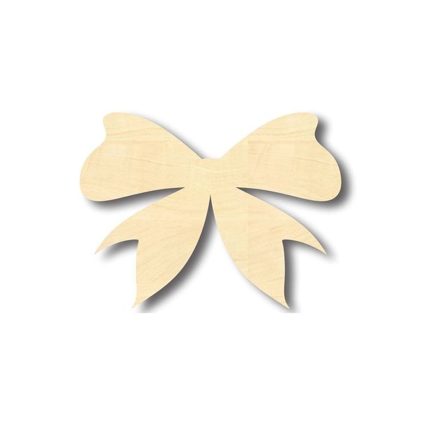 Unfinished Wood Bow Ribbon Shape Craft up to 46" DIY