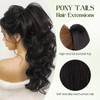 Charites Ponytail Extension, 18 Inch Claw Clip Ponytail Extension Human