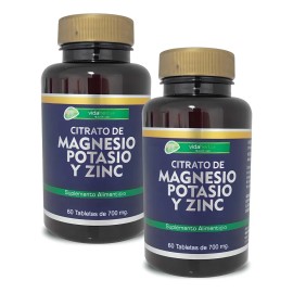 Suplemento Nutricional Magnesio Potasio Zinc Vid Herbal Tabletas Sabor Uds