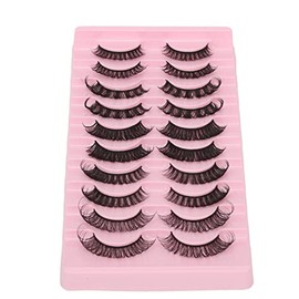 Set de 10 pestañas postizas hechas a mano con curvatura DD – Pestañas postizas multicapa para mujer, cómodas, de aspecto, reutilizables, perfectas para cualquier ocasión