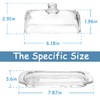 Gusnilo Glass Butter Dish with Lid for Countertop,Glass Butter Dish