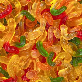 Candy Break Fruity & Sweet Gummy Worms, Gummy Candies with Fruit Flavors, Snacks for Adults & Kids, Chewy Bulk Candy Pack, 5 lbs Share Size Bag, Pack of 1