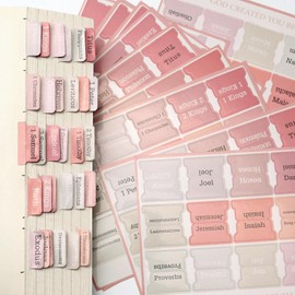 150 Pcs Bible Tabs, Laminated Bible Tabs for Women Men, Small Bible Tabs for Study Bible, Bible Index Tabs, Mini Bible Book Tab, Buble Tabs Bible Chapter Tabs with Bible Sticky Bible Stickers Pink
