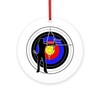 CafePress Archery & Target 01 Round 4" MDF Holiday Ornament