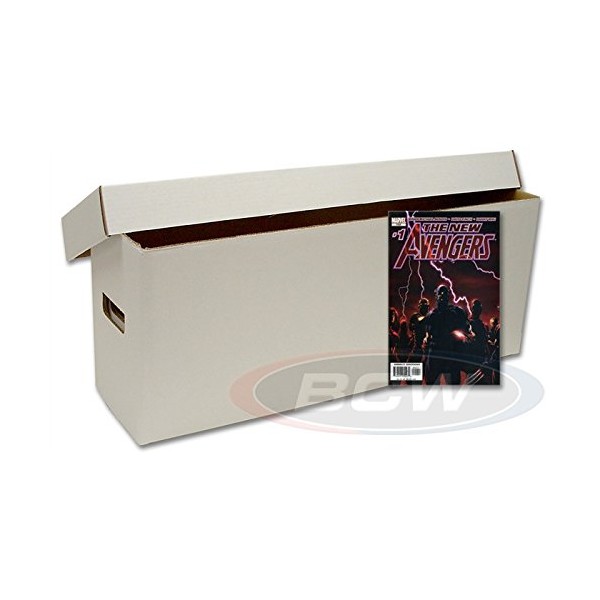 BCW (10) Brand Long White Comic Book Cardboard Storage Box