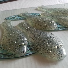 Kustom Kraft   Kustom Kraft BADDAB Soft Plastic 7" Sanddab S & P Lingcod Lure Bait 5 Pk