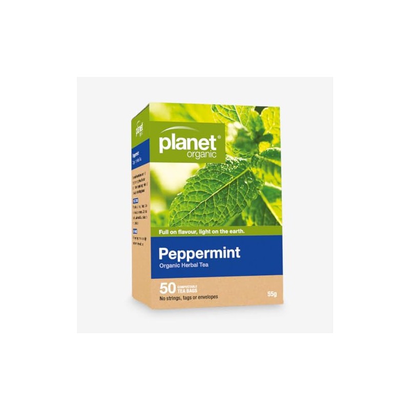 Planet Organic Peppermint 50 Tea Bags