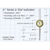 Shars 0-2" High Precision Dial Indicator, Yellow Face, 0.001" Graduation