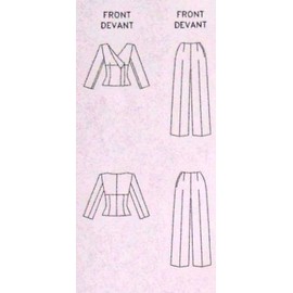 Vogue Guy Laroche sewing pattern 2668 jacket and pants - Size 8-10-12