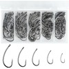 200pcs Carp Fishing Hooks Kit,Barbless Curved Shank Carp Hooks for