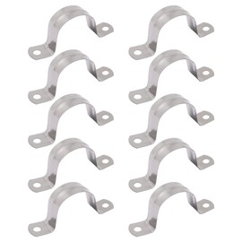 BENLIUDH 304 Stainless Steel Conduit Clamps, 2 Hole Rigid Pipe Strap Heavy Duty Metal U Bracket (10pcs, 32mm)