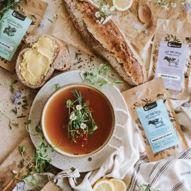 Nutra Organics Chicken Bone Broth Soup - Homestyle Original Flavor Chicken Stock Concentrate for Immune Wellbeing, Gut Health and Cooking (3.5oz)