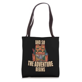 And So The Adventure Begins - Hiking Hiker Outdoor Backpack Tote Bag