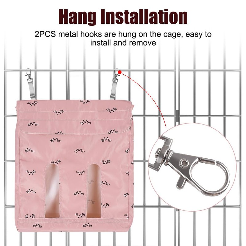 Rabbit Hay Feeder Bag,Polyester Hanging Feeding Hay Feeder Storage with