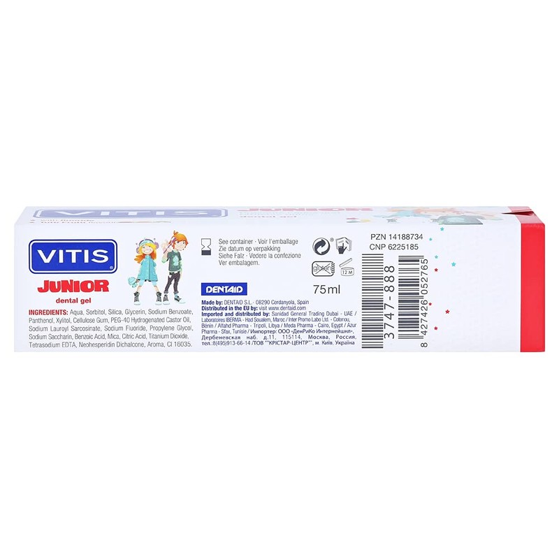 Vitis Junior Gel toothpaste 75 ml