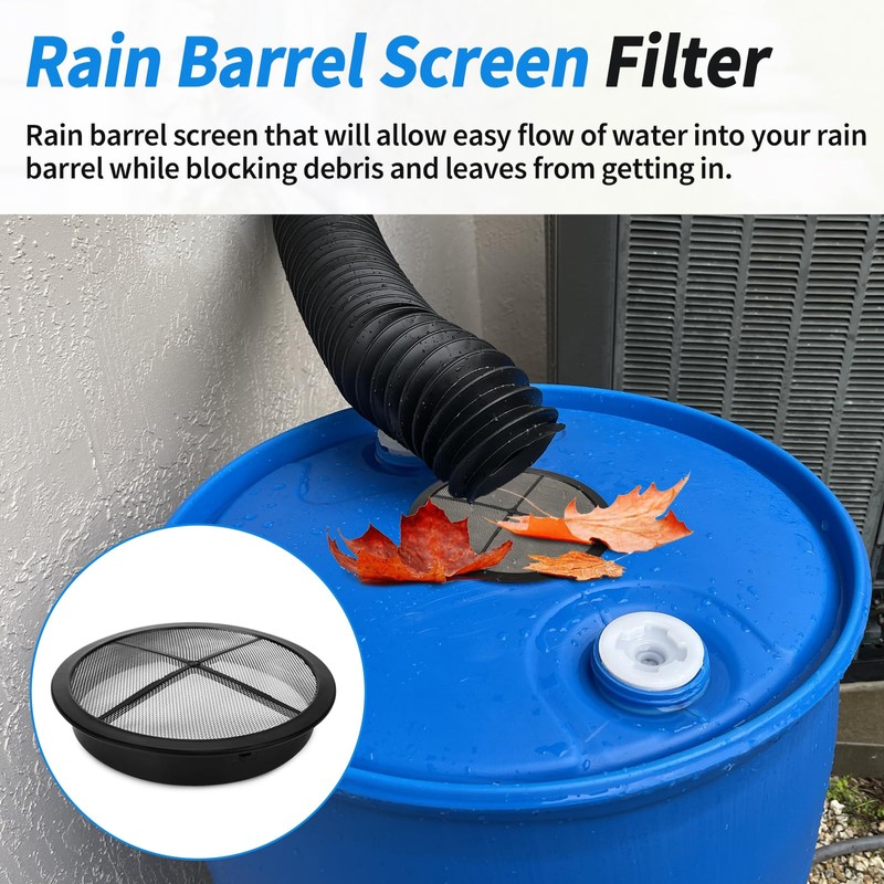 Rain Barrel Screen Filter Cover Lid for Rainwater Collection System