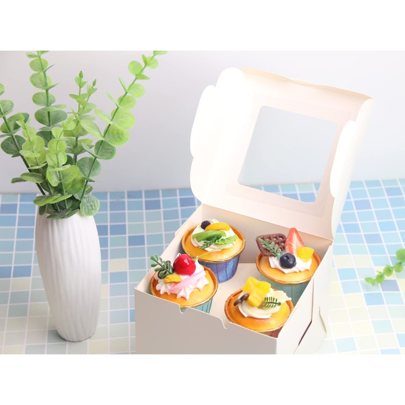 PQZKLDP 12Packs 6x6x5 Inch Bento Cake Box - 6 inch